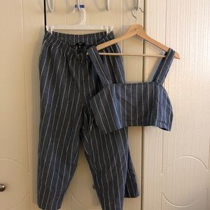 Urban outfitters two piece striped set